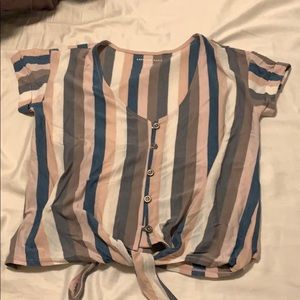 button up tie american eagle shirt